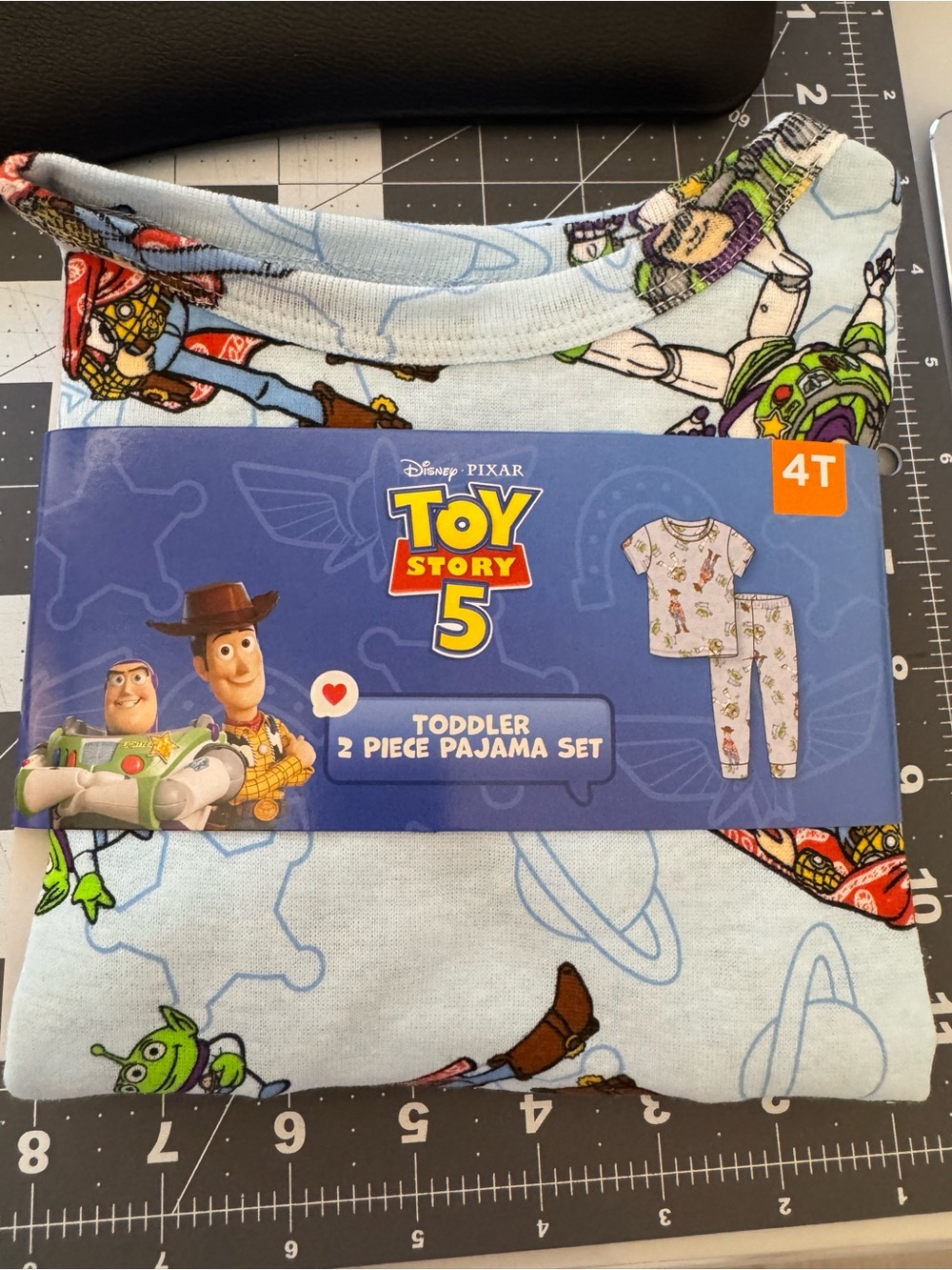 Disney Toy Story 5 Toddler Pajama Set - Light Blue with Multi-Color Characters